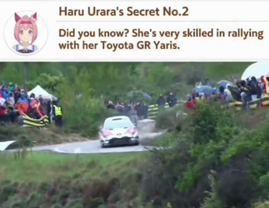 « Наги Urara's Secret No.2 |. Did you know? She's very skilled т rallying ea with her Toyota GR Yaris.