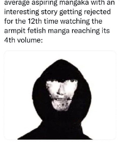 average aspiring Mangaka WITN interesting story getting rejected for the time watching the armpit fetish manga reaching its Ath volume: