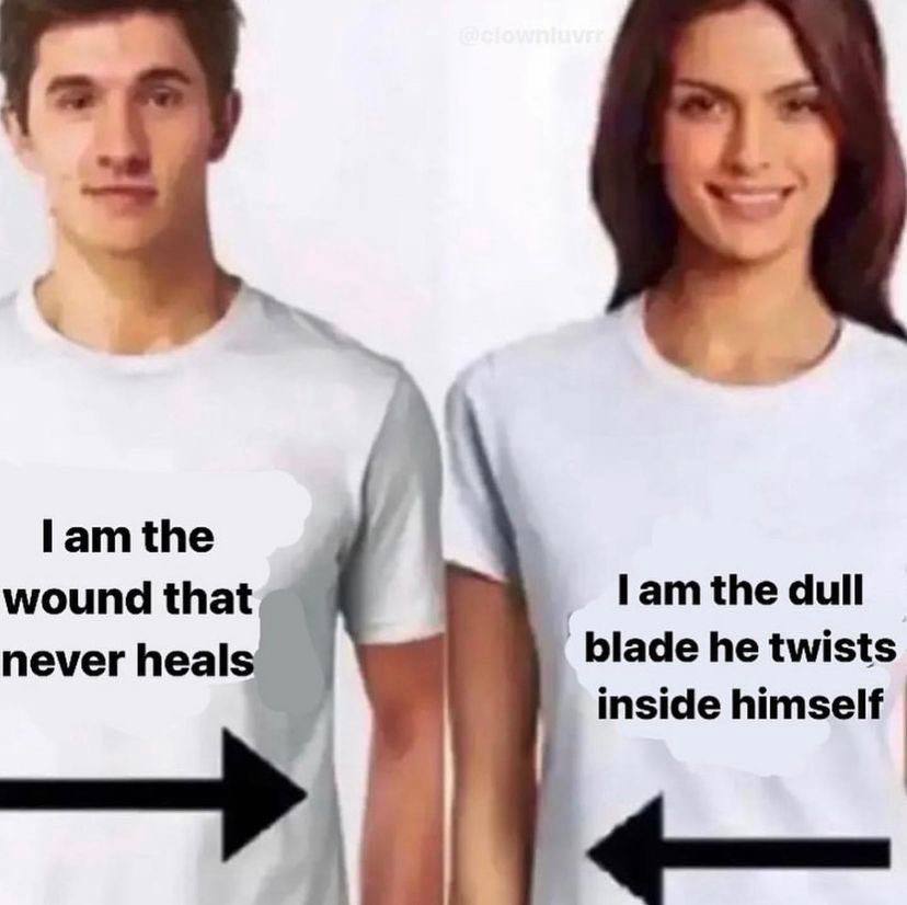 lam the lam the dull wound that he twists never heals inside himself