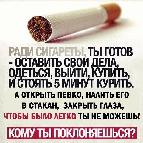 ОСТАВИТЬ ОДЕТЬСЯ, ВЫЙТИ ПИТЬ ОЯТЬ 5 МИНУТ КУРИТЬ. А ОТКРЫТЬ ПЕВКО, НАЛИТЬ ЕГО В СТАКАН, ЗАКРЫТЬ ГЛАЗА, ЧТОБЫ БЫЛО ЛЕГКО ТЫ НЕ МОЖЕШЬ! КОМУ ТЫ ПОКЛОНЯЕШЬСЯ?