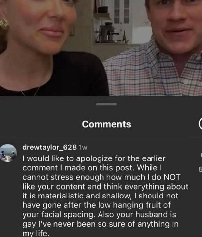 Comments drewtaylor_628 like to apologive for the comment |imade this post. While cannot stress enough how much NOT like your content and think everything about itis materialistic and shallow, should 