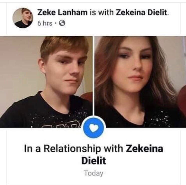 Zeke Lanham is with Zekeina Dielit. 6 9 In a Relationship with Zekeina Dielit