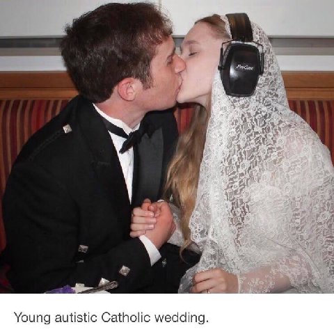 4 Young autistic Catholic wedding.