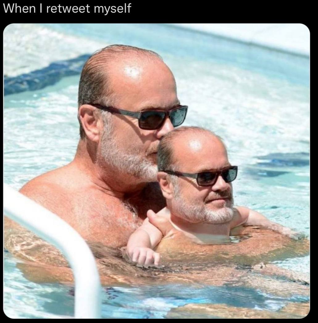 When retweet myself