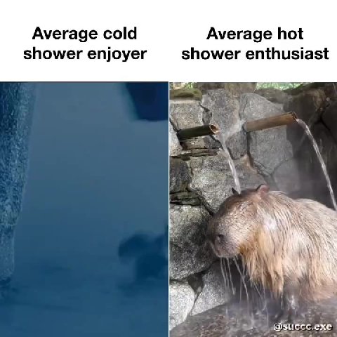 Average cold Average hot shower enjoyer shower enthusiast bt = Озисссехе