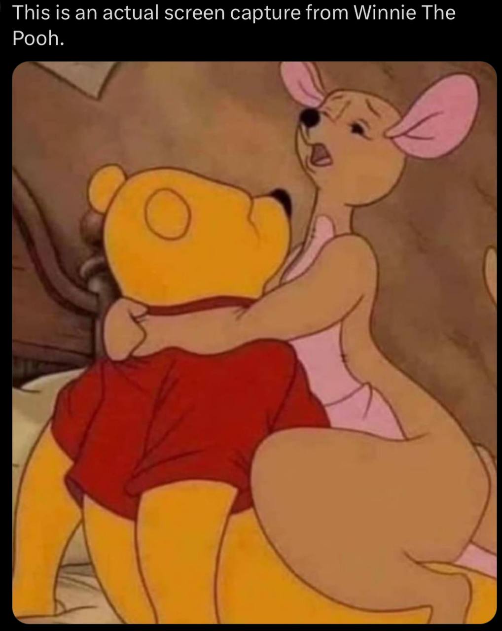 This is an actual screen capture from Winnie The Pooh.