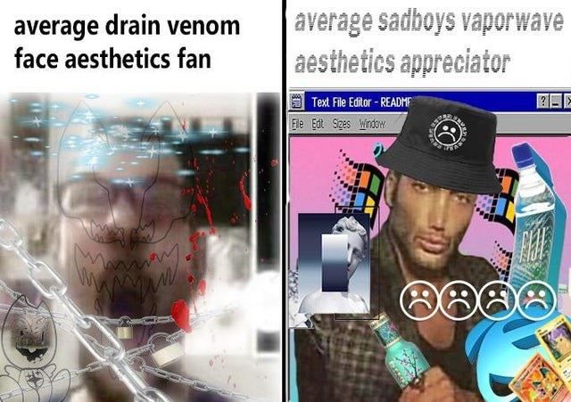 average drain venom average sadboys face aesthetics fan aesthetics appreciator ean 8 4 a у 4
