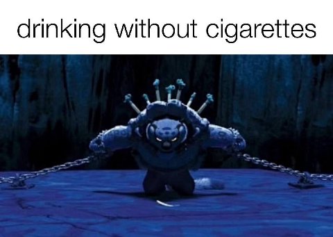 drinking without cigarettes