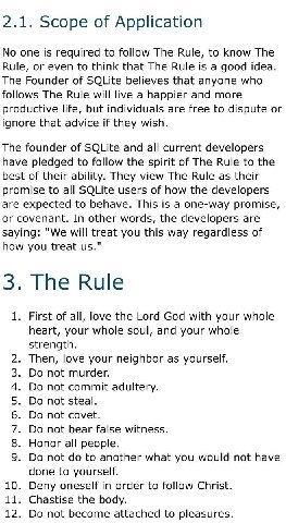 In case you didn’t know: SQLite has 4 maintainers and one of them is our lord Jesus the Christ 🙏🏼
