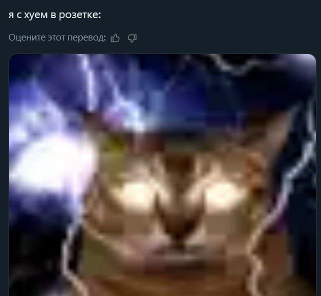 я схуем в розетке: Оцените этот перевод: по