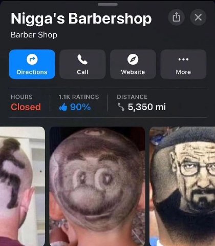Nigga's Barbershop Barber Shop Directions Call Website More 5,350
