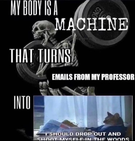 А MACHIN THAT TURNS EMAILS FROM MY PROFESSOR