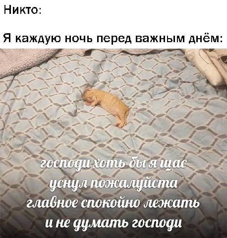 Никто: Я каждую ночь перед важным AHEM: 4 a ине думать господи