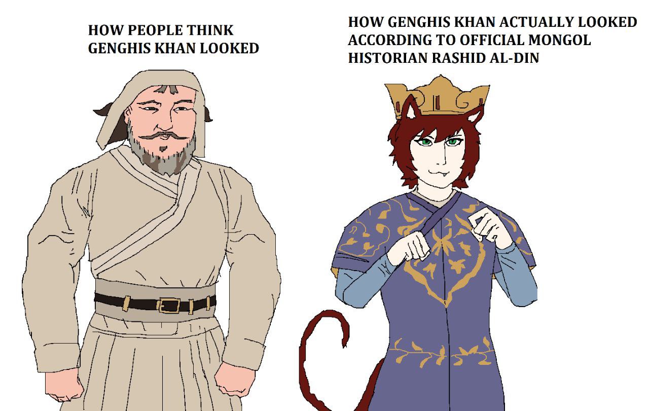 HOW GENGHIS KHAN ACTUALLY LOOKED HOW PEOPLE THINK ACCORDING TO OFFICIAL MONGOL GENGHIS KHAN LOOKED HISTORIAN RASHID AL-DIN ‘3