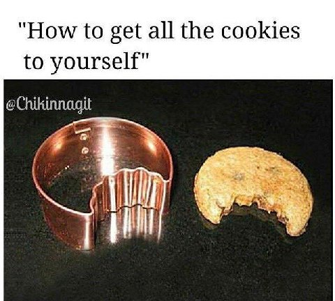 "How to get all the cookies to yourself" @Chikinnagit