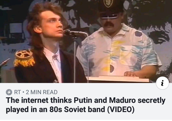 A= 4 READ The internet thinks Putin and Maduro secretly played in an Soviet band (VIDEO)