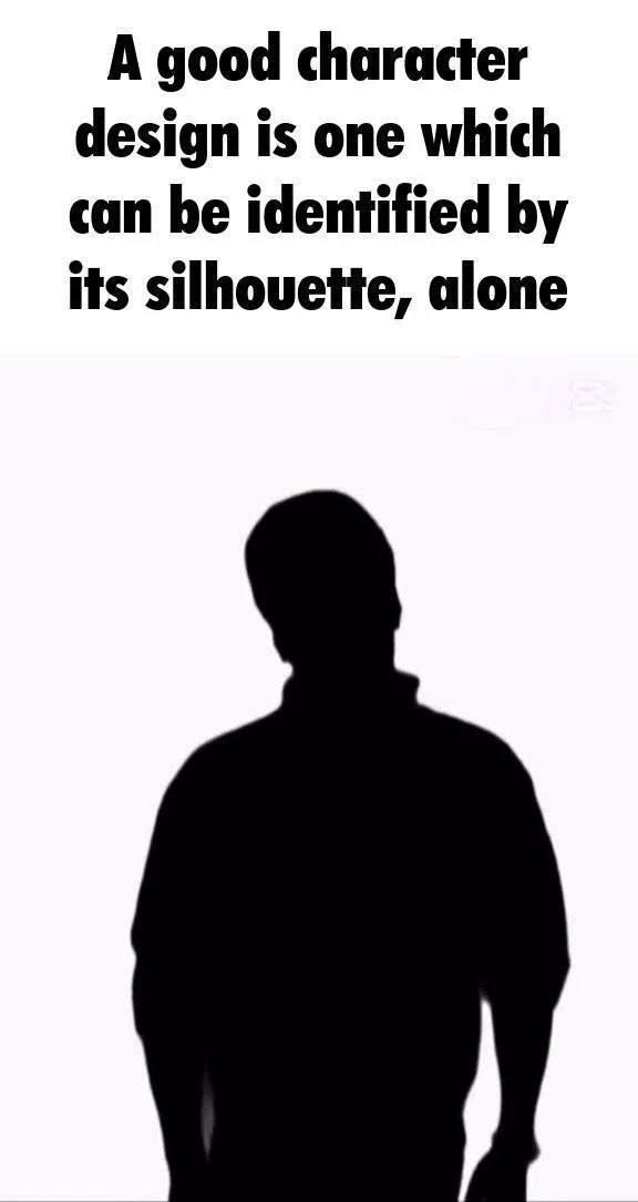 А good character design is one which can be identified its silhouette, alone
