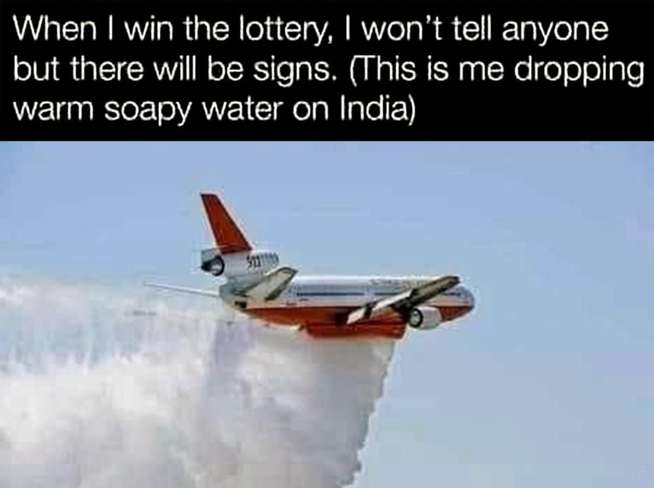 When win the won't tell anyone but there will be signs. (This is me dropping warm soapy water on India) 4