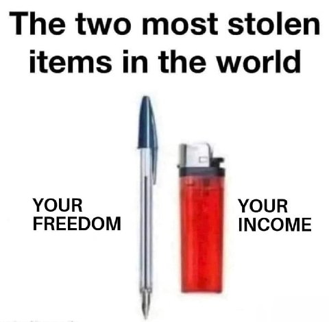 The two most stolen items in the world YOUR YOUR INCOME FREEDOM