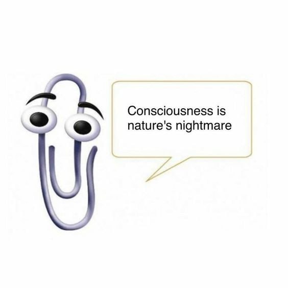 Consciousness is nature's nightmare