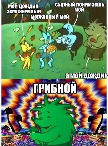 МОЙ дождик. сырный понимаешь земляничный я морковный МОЙ 3) of У у амой дождик i ГРИБНОИ, 3 Я