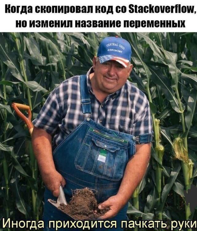 Когда скопировал код Stackoverfiow, но изменил название переменных у Иногда приходится пачкать руки