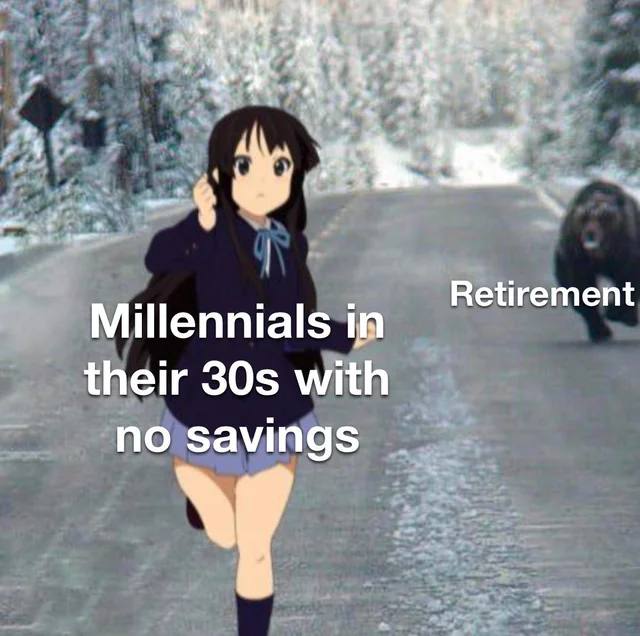 Retirement Millennials In their with no savings
