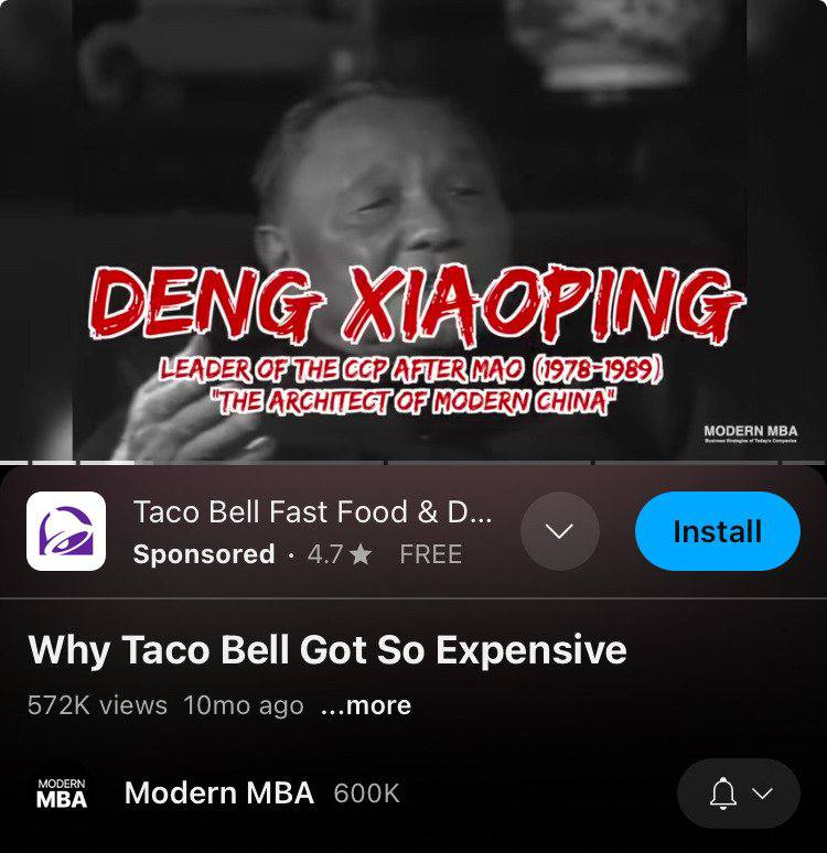 NEG Taco Bell Fast Food О... A Sponsored 4.7 FREE Why Taco Bell Got So Expensive 572К views ago ...тоге МВА Мо4егп МВА 500к