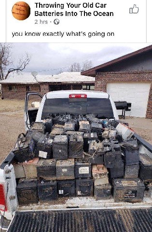 Throwing Your Old Car Batteries Into The Ocean you know exactly what's going on 4 я
