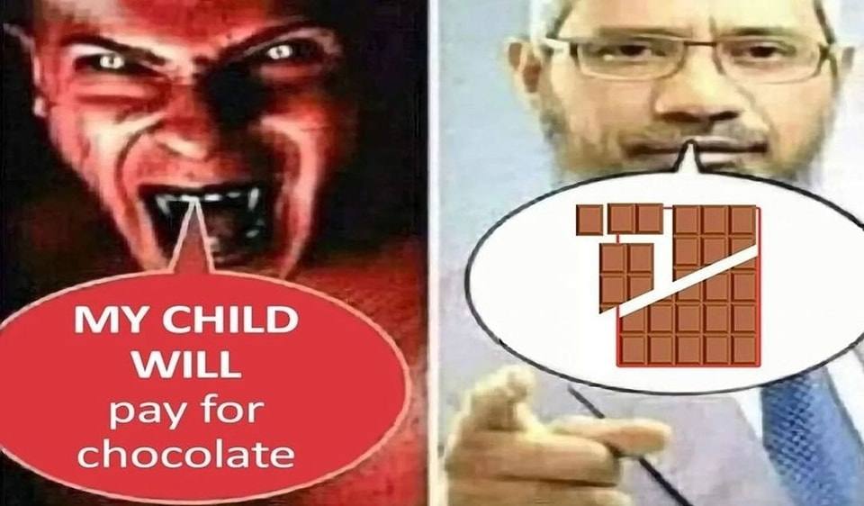 CHILD WILL pay for chocolate