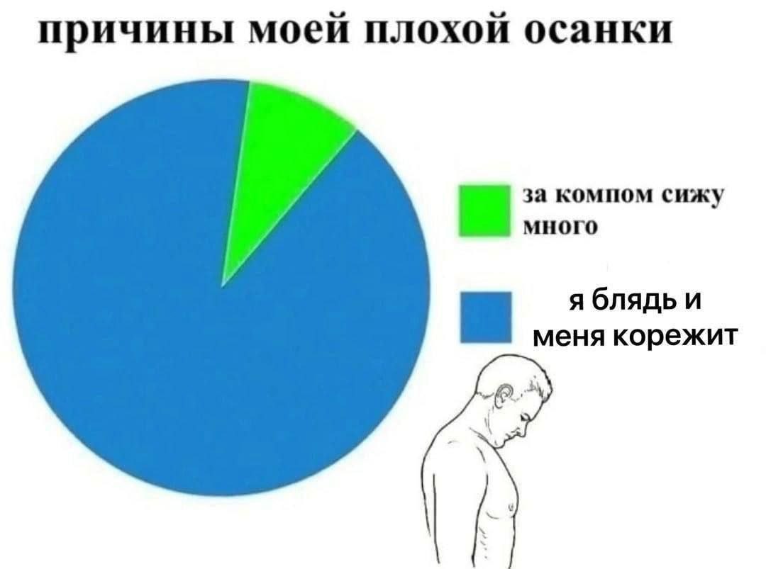 причины моей плохой осанки за компом сижу много я блядь и меня корежит