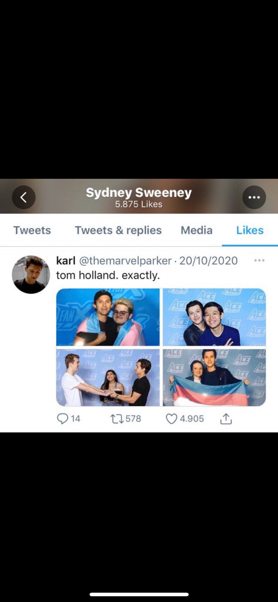 Sydney Sweeney 5.875 Likes Tweets Tweets replies Media Likes Кай @themarvelparker 20/10/2020 tom exactly. #2 11578 4.905