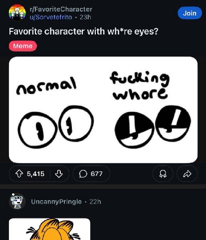 r/FavoriteCharacter Join u/Sorvetefrito Favorite character with eyes? Meme Fucking 4} 5,415 677 UncannyPringle
