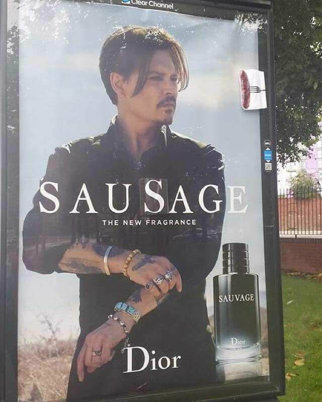 Я A 525 5 а THE NEW FRAGRANCE til Я oN SAU VAGE 5 Dior