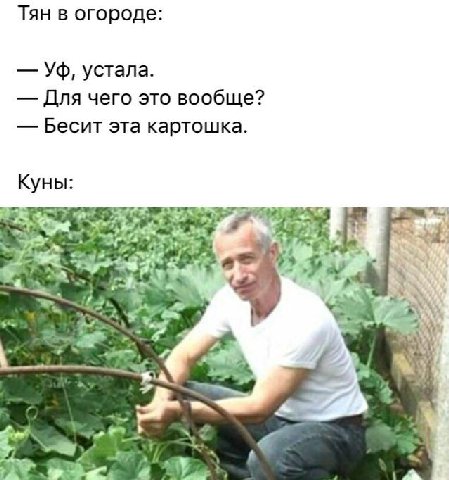 Тян в огороде: устала. Для чего это вообще? Бесит эта картошка. Куны у