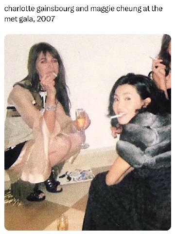 charlotte gainsbourg and maggie cheung at the met gala, 2007 У»