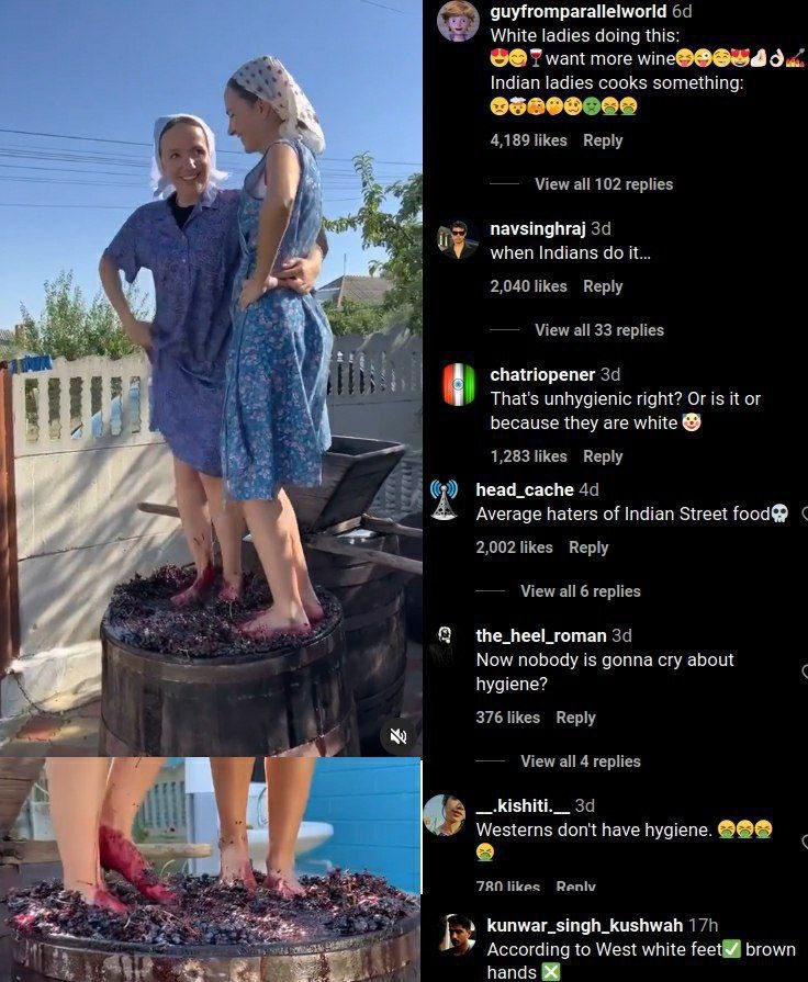 guyfromparallelworld White ladies doing this 7 want more Indian ladies cooks something 4,189 likes Reply View all 102 replies navsinghraj when Indians it 2,040 likes Reply View all 33 replies if chatr