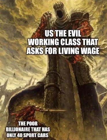 WORKING CLASS ASKS FOR LIVING WAGE THE POOR BILLIONAIRE THAT HAS ONLY 40 SPORT CARS