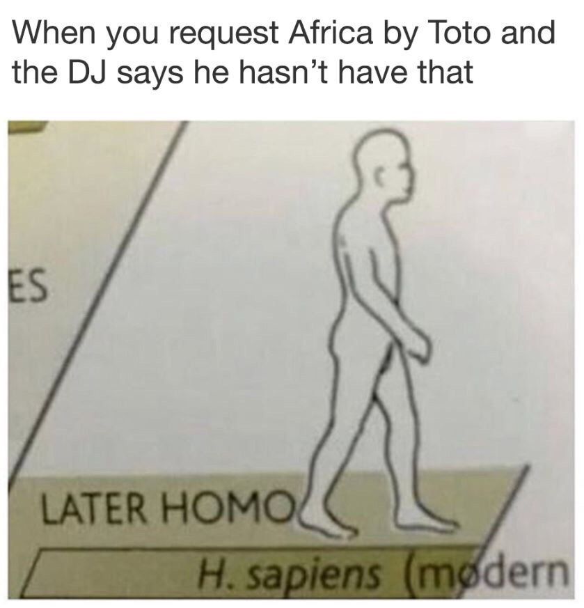 When you request Africa Toto and the says he hasn’t have that