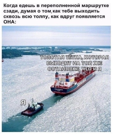 Когда едешь в переполненной маршрутке сзади, думая о том, как тебе выходить сквозь всю толпу, как вдруг появляется ОНА: КОТОРАЯ ТОЙ SKE Я)