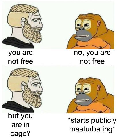 you are No, you are not free not free but you *starts publicly are in ina* masturbating cage?