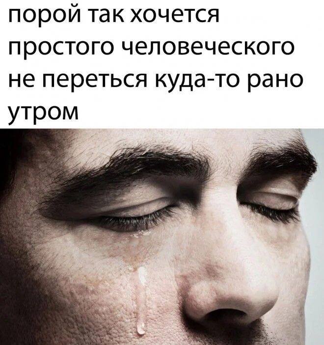 порой так хочется простого человеческого не переться куда-то рано утром