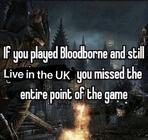 IF you played Bloodborne and stil Live in the you missed the entire point of the game