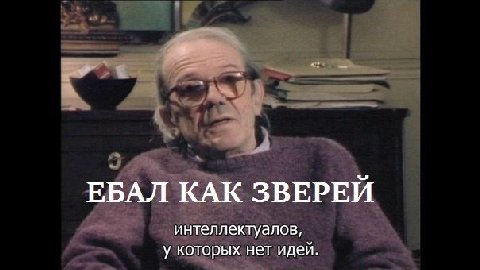 ЕБАЛ КАК ЗВЕРЕЙ интеллектуалов, у которых нет идей.