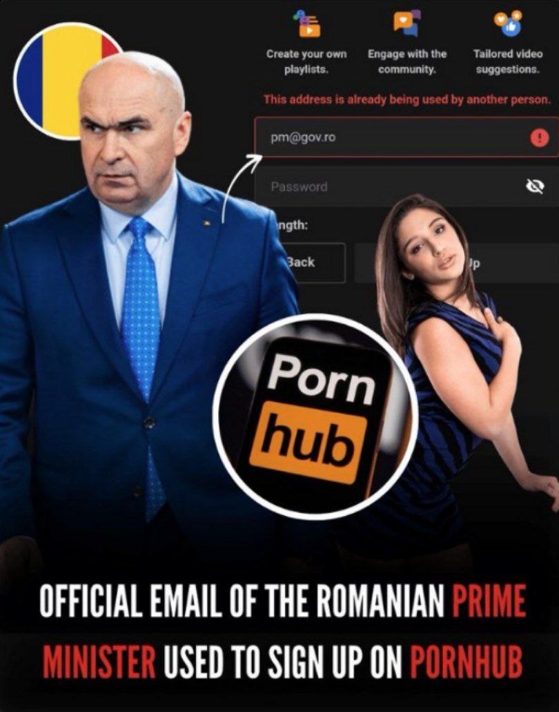 Create your own Engage with the Tailored video playlists. community. suggestions. 1 ilready be у pm@gov.ro 9 gth Back Porn OFFICIAL EMAIL OF THE ROMANIAN USED TO SIGN UP ON