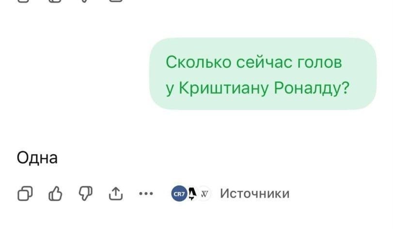 Сколько сейчас голов Роналду? Одна О источники