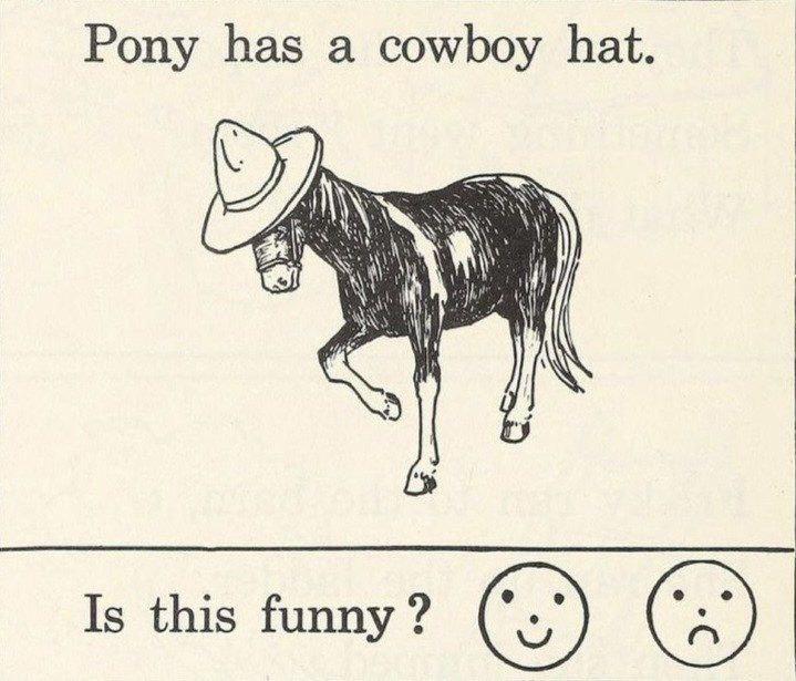 Pony Баз а cowboy hat. у Is this funny