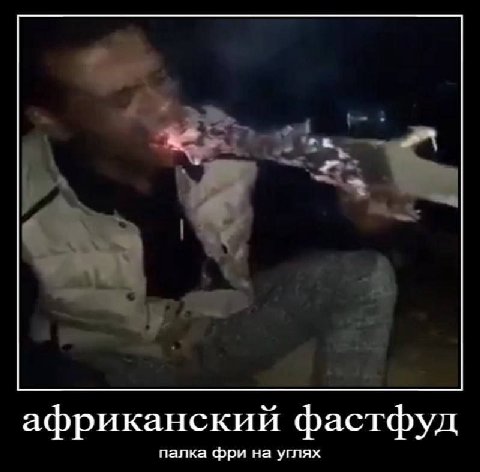 африканский фастфуд палка фри на углях