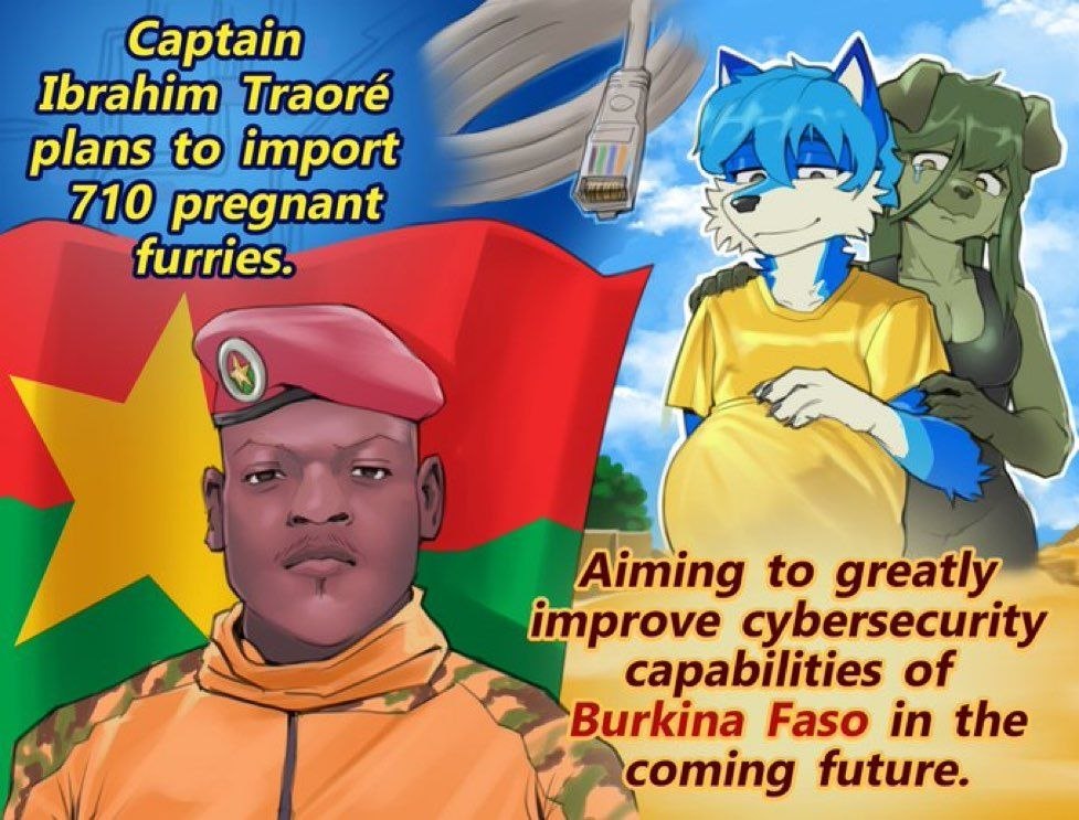 Captain Ibrahim Traore plans to 710 pregnant furries to bersecurit capabilities of Faso the mcoming future.