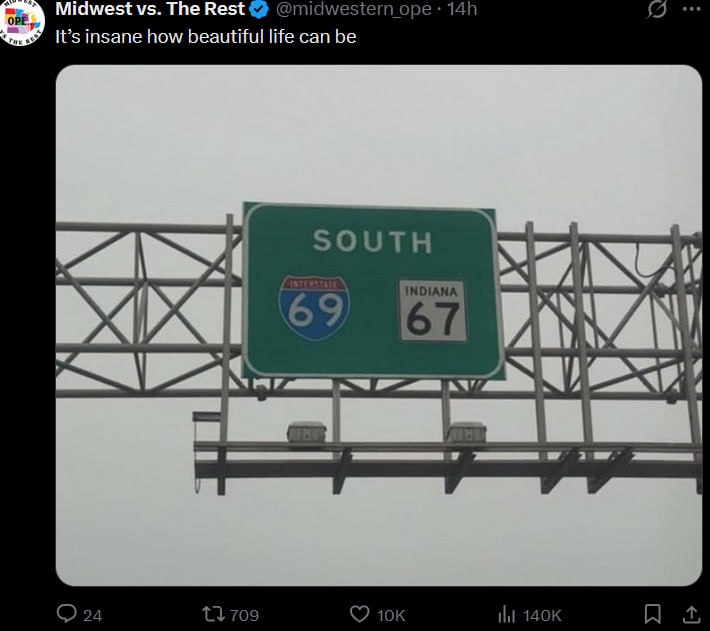 Midwest The Rest It’s insane how beautiful life can be SOUTH 69 INDIANA eee